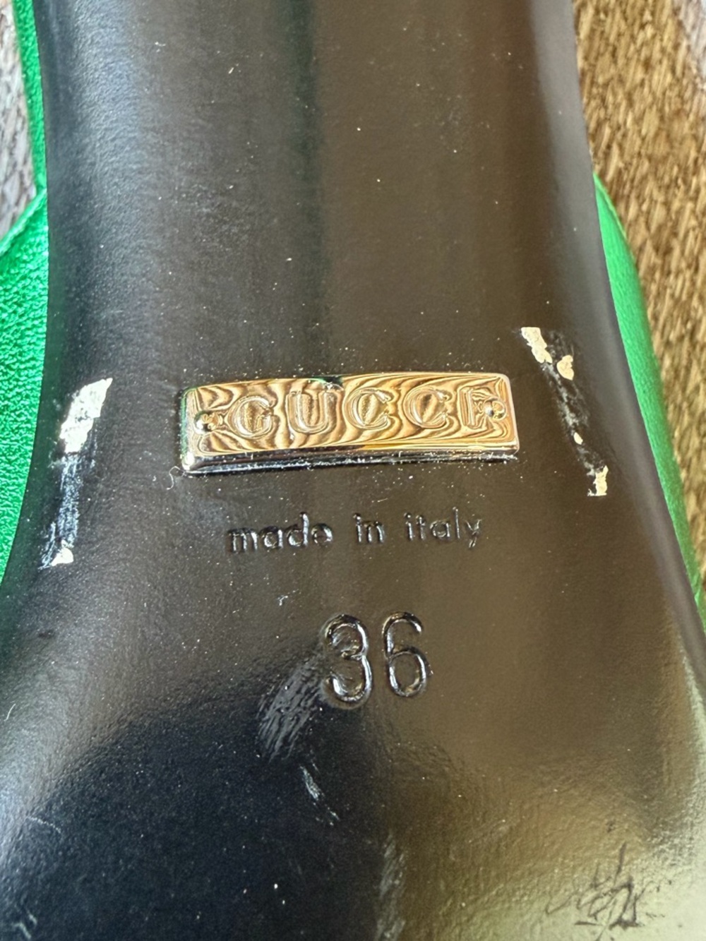 GUCCI metallic green heels - Picture 8 of 8